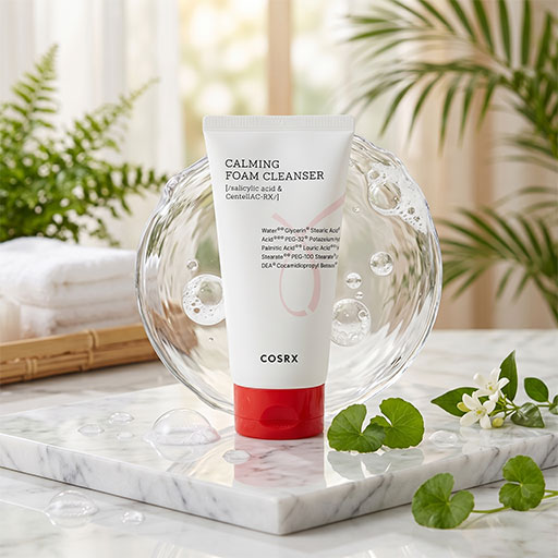 Cosrx AC Collection Calming Foam Cleanser (150ml) - একনি ও সেনসিটিভ ত্বকের জন্য সেরা ক্লিনজার ,SKU: 8809598450547